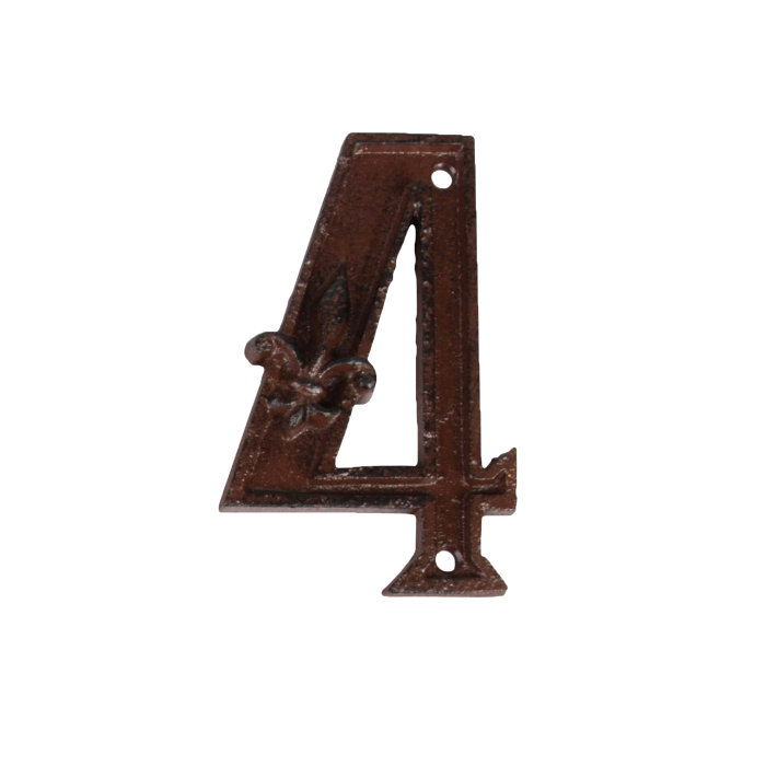 Husnummer 4 Gjutjärn 12 cm